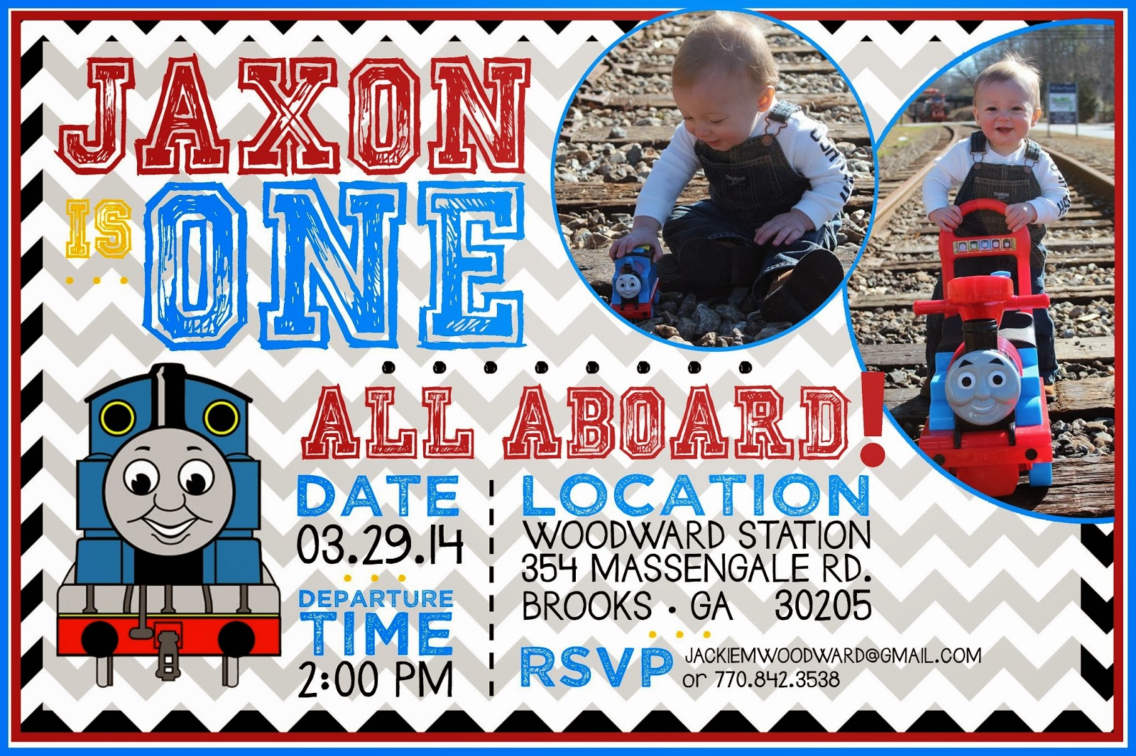 thomas the train invitation template