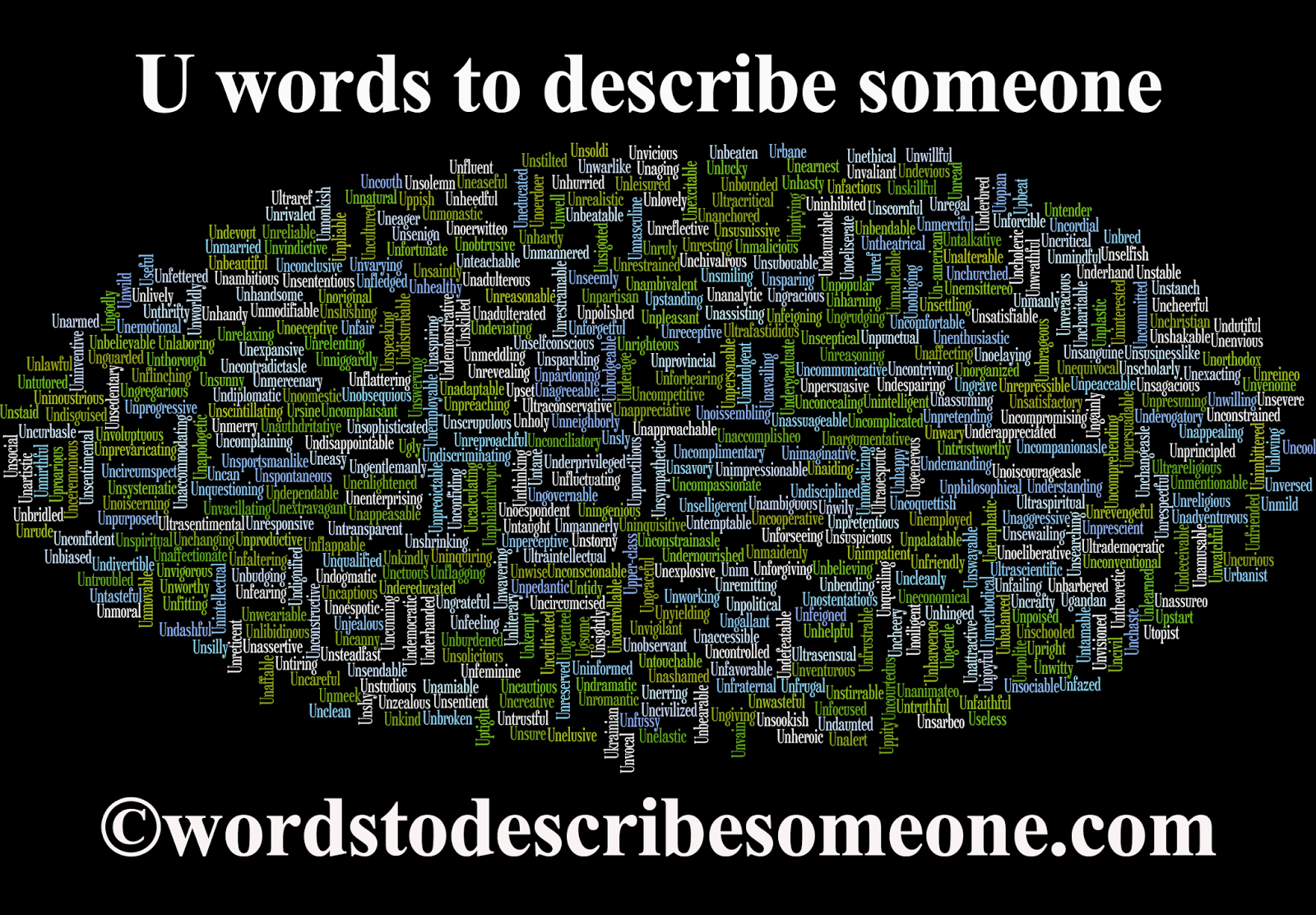 Words With The Letter U To Describe Someone Words With The Letter U To Describe Someone