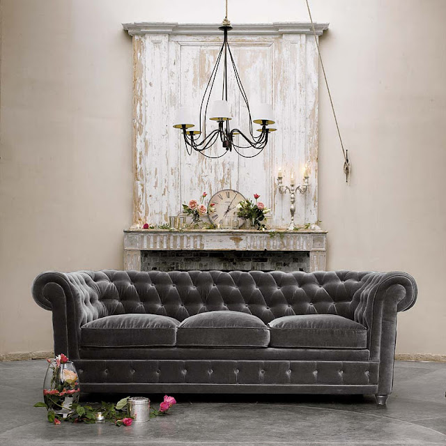 NEUTRAL HEAVEN Interior Design and Mood Creation Grey Velvet Upholstery