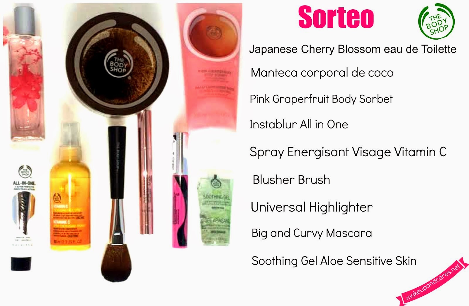 Sorteo de un lote de 9 productos de The Body Shop.