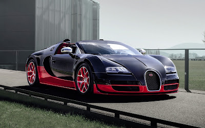 Bugatti Veyron Grand Sport Roadster Vitesse Negro y Rojo