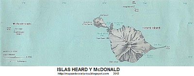 Mapa de las islas Heard y McDonald Mapa de las islas Heard y McDonald