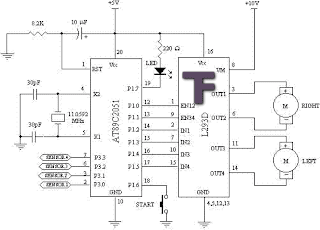 Obstacle Avoiding ROBOT Circuit Diagram