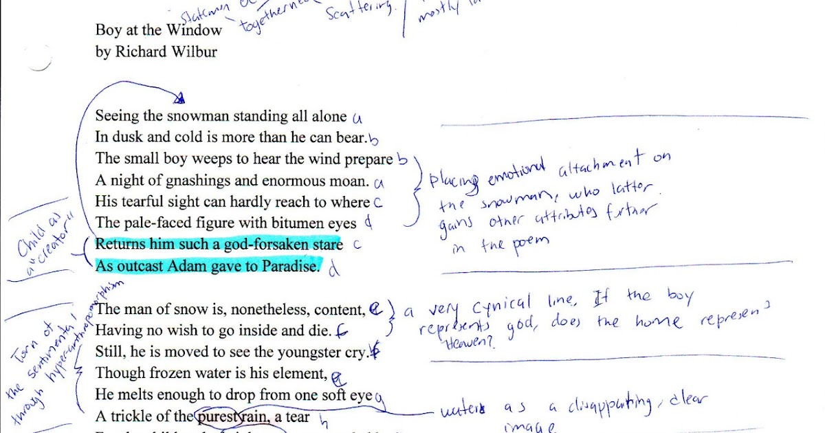 Boy at the window analysis image