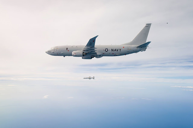 The purpose of this test was to validate the weapons hardware and software integration in the P-8A Poseidon, while also providing the squadron with a critical training opportunity for both the aircrew and maintenance teams P-8A Poseidon AGM-84 Harpoon