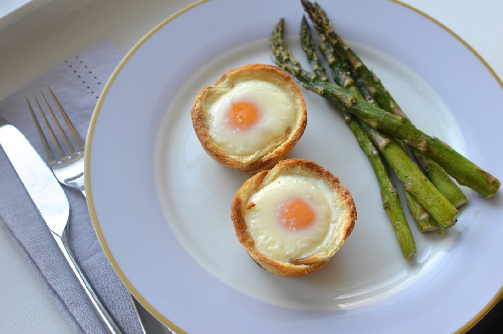 Playing with Flour Egg and toast cups