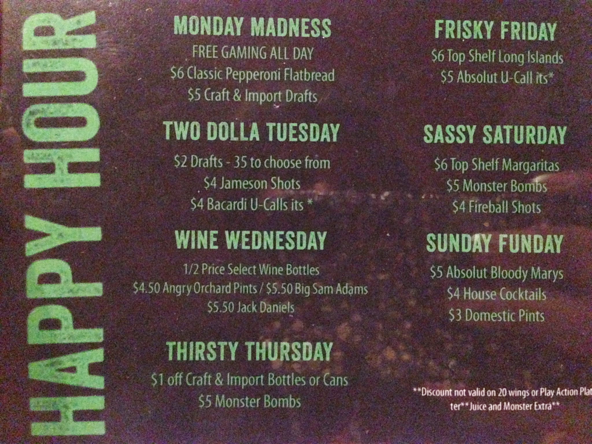 The Happy Hour Tour Fox and Hound Bar & Grill