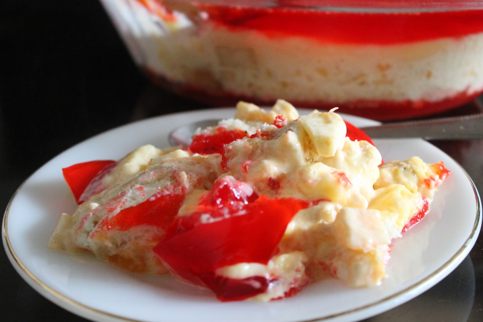 Femi's Kitchen JELLY CUSTARD PUDDING WITH FRUITS