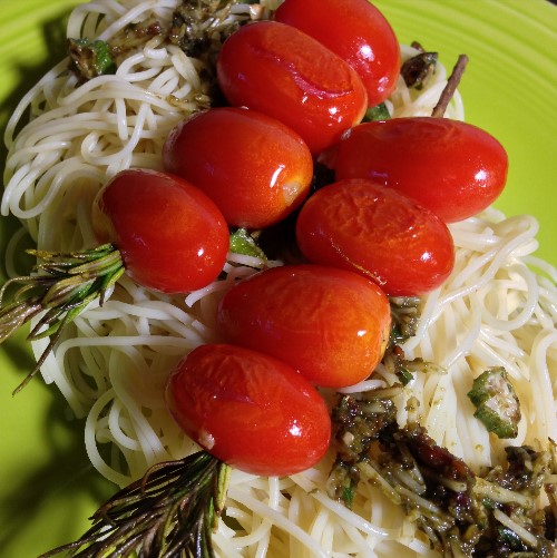 The Rainforest Garden Fast and Flavorful Rosemary Skewered Tomatoes