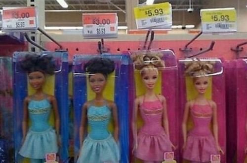  black barbie cheaper than white barbie