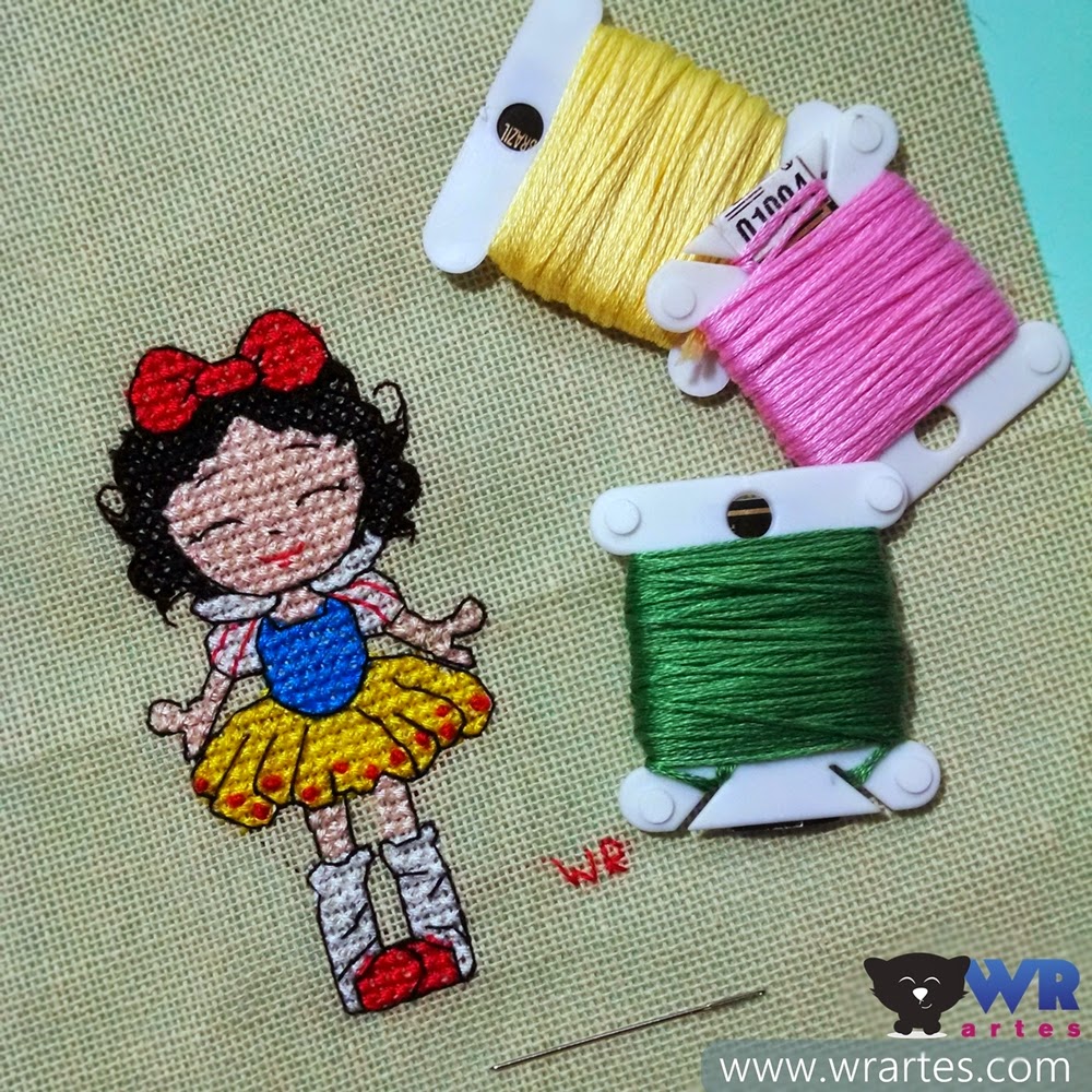 Snow white cross stitch pattern