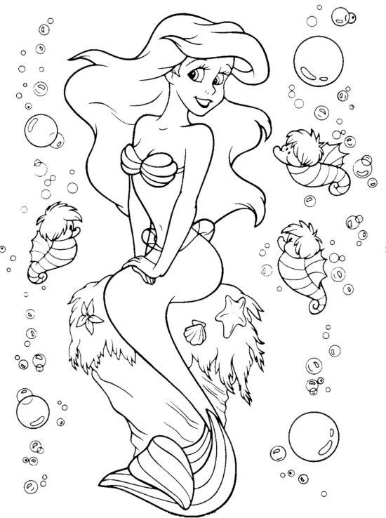 Little Mermaid Coloring Pages - Disney Coloring Pages