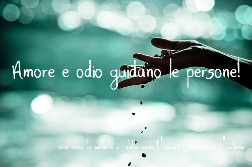 Nero come la notte dolce come l'amore caldo come l'inferno amore e