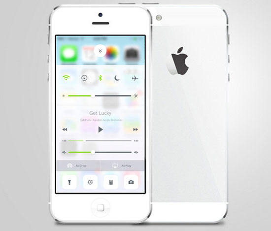 iOS 7 Control Center Redesign by Sam Nissinen