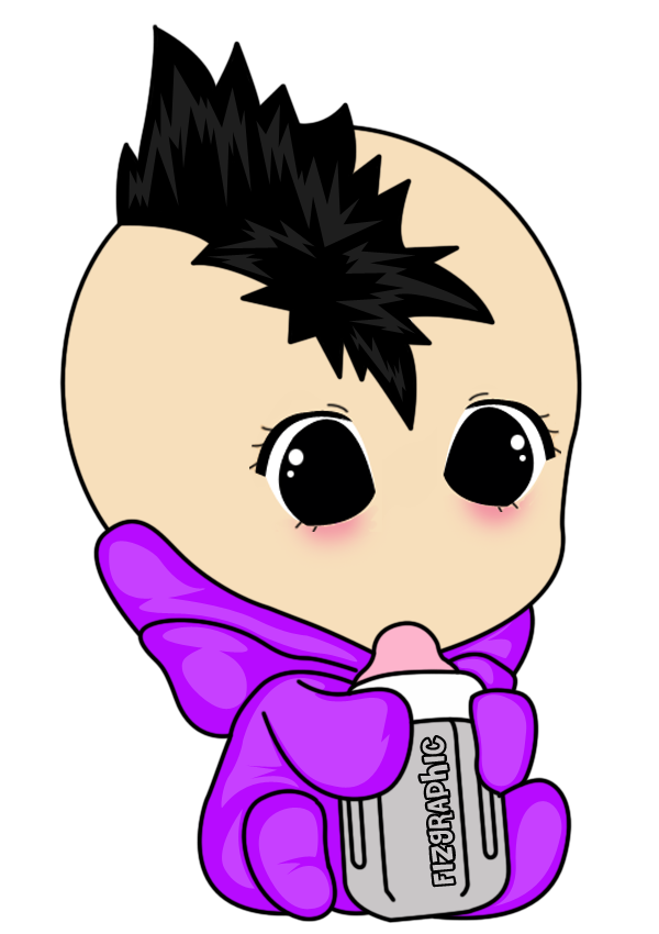 Fizgraphic Freebies Doodle Baby Punk Comel