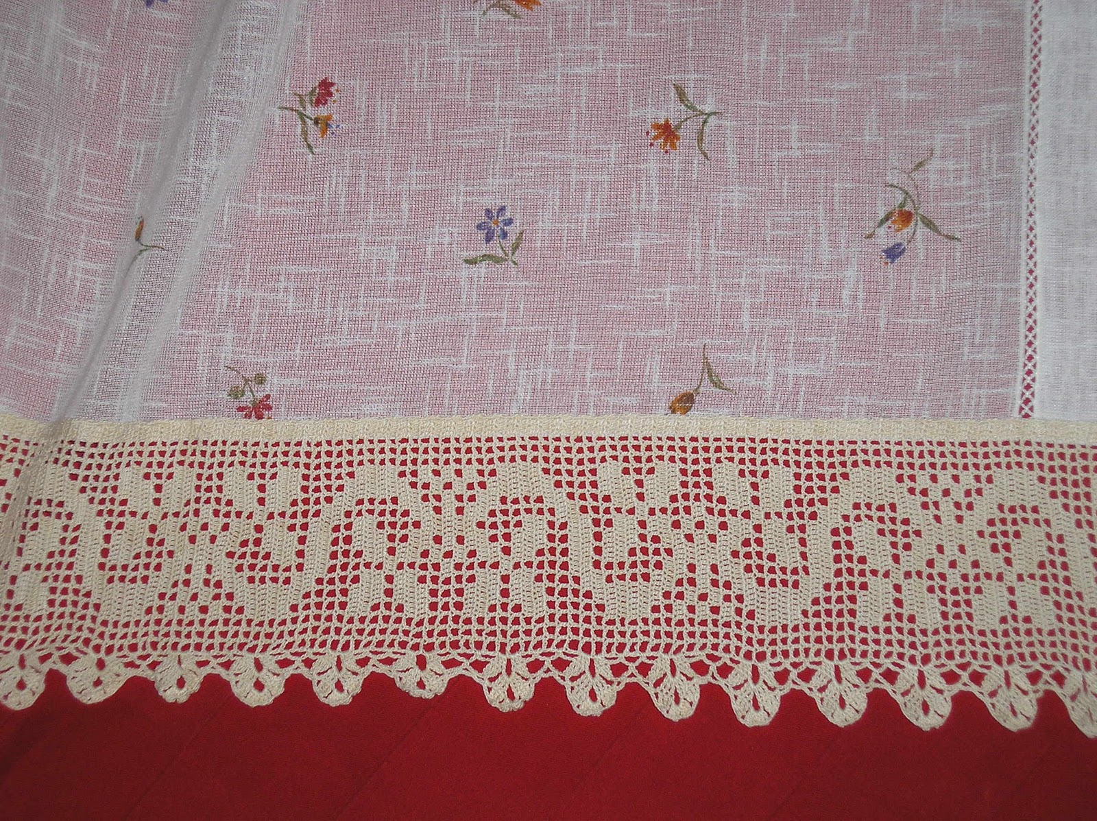 Tende bagno uncinetto: manualit creativa: tende realizzate ... Mattonelle pizzo uncinetto