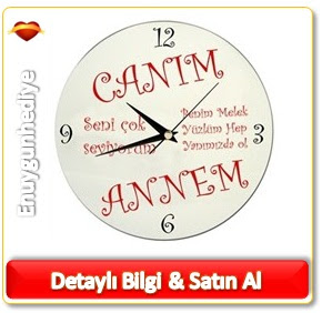 Anneye Özel Mesaj Yazılabilen Duvar Saati Anneler günü hediyeleri