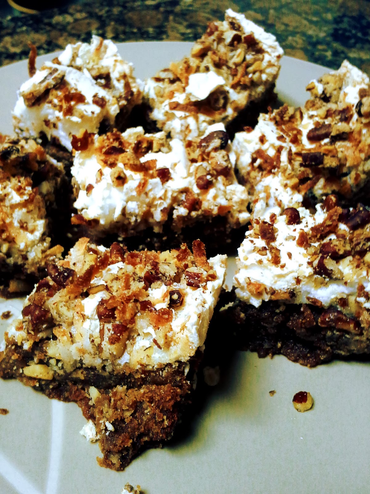 Ally in Cali ChocolateCoconut Meringue Bars