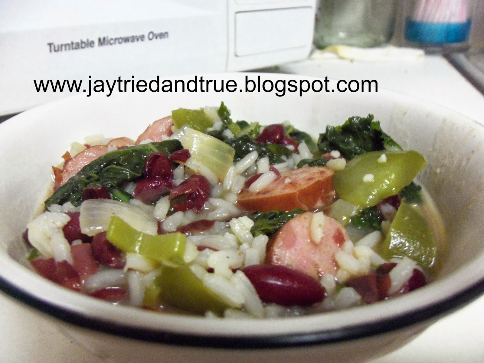 Jay Tried and True Red Beans and Rice Soup with Kielbasa