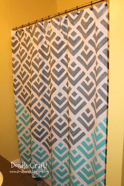 Doodlecraft Stencil A Shower Curtain With Cutting Edge