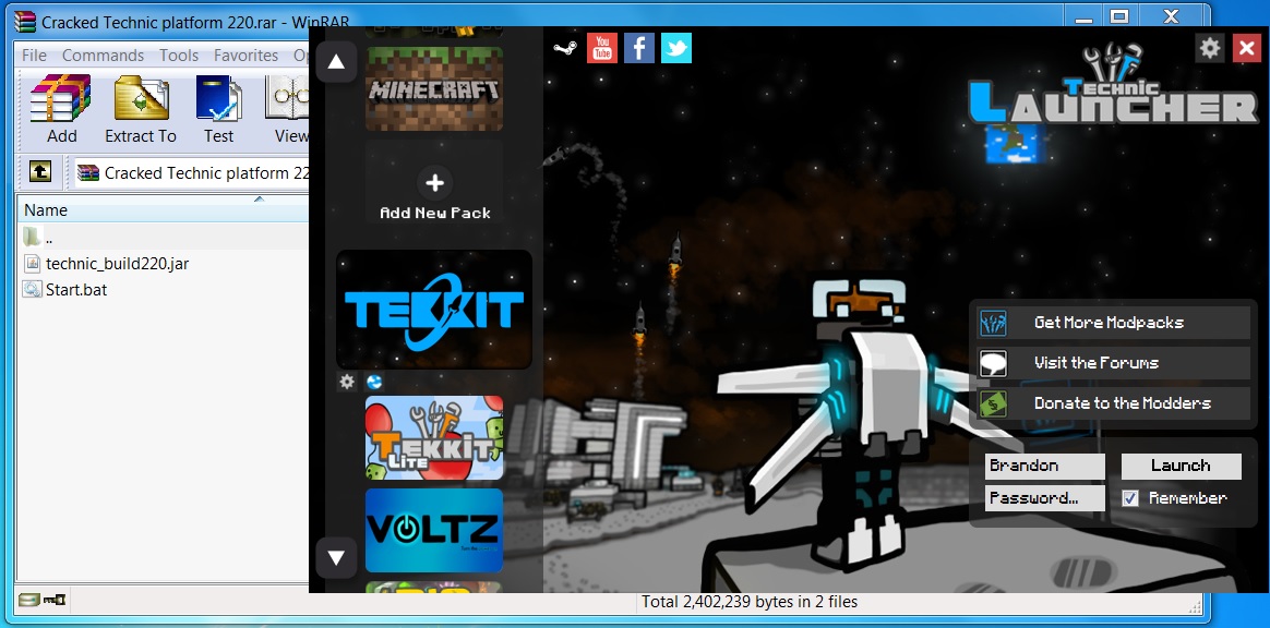 Technic launcher not working