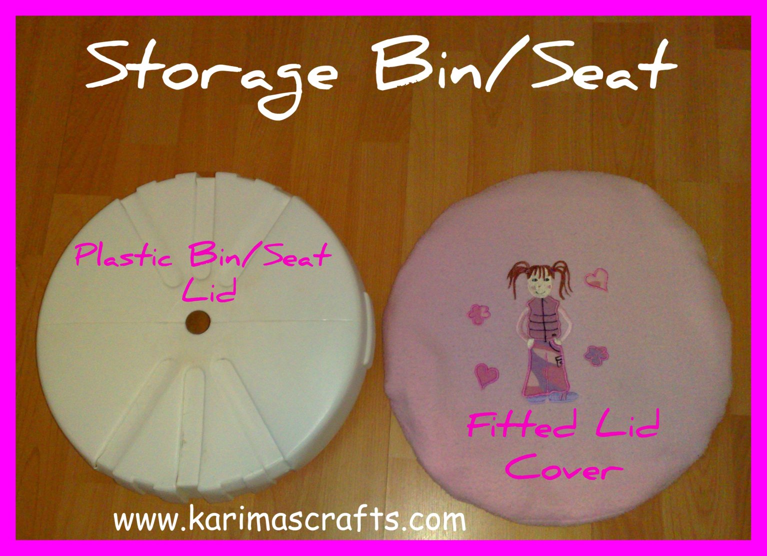 Karima's Crafts Storage Bin/Seat Makeover