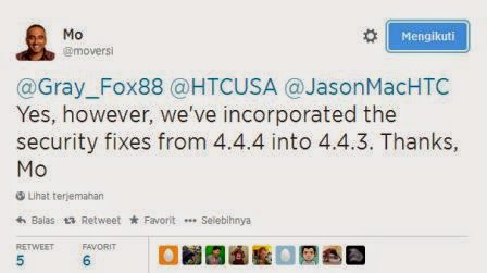 HTC gulirkan update Android 4.4.3 untuk One M8 HTC gulirkan update Android 4.4.3 untuk One M8