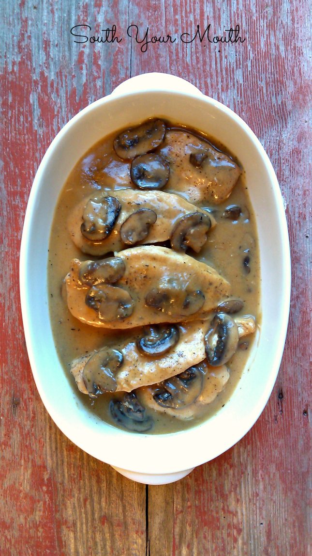 South Your Mouth Crock Pot Smothered Chicken with Mushroom Gravy