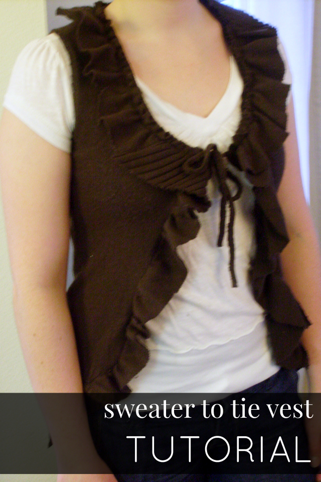 Sweater makeover, easy ruffled vest tutorial / Create / Enjoy