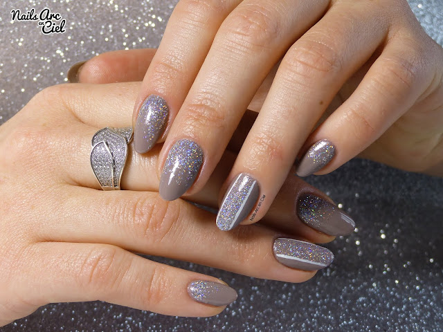 Nail art - Féerie pailletée spécial fêtes par Nails Arc en Ciel avec Nocibé