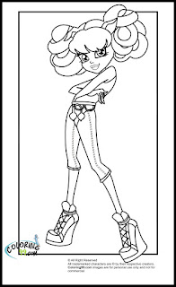 monster high class dance howleen wolf coloring pages