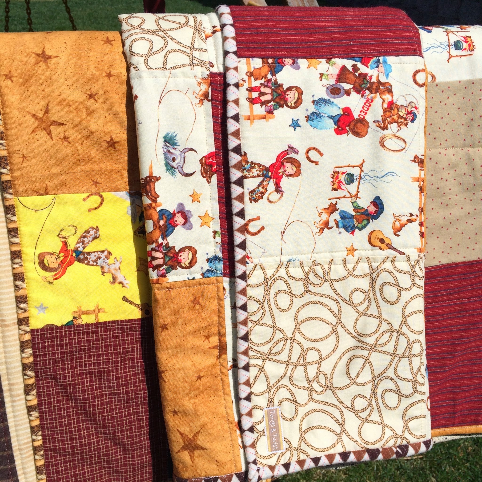Twigs and Twist Wild West Baby Patchwork Quilt