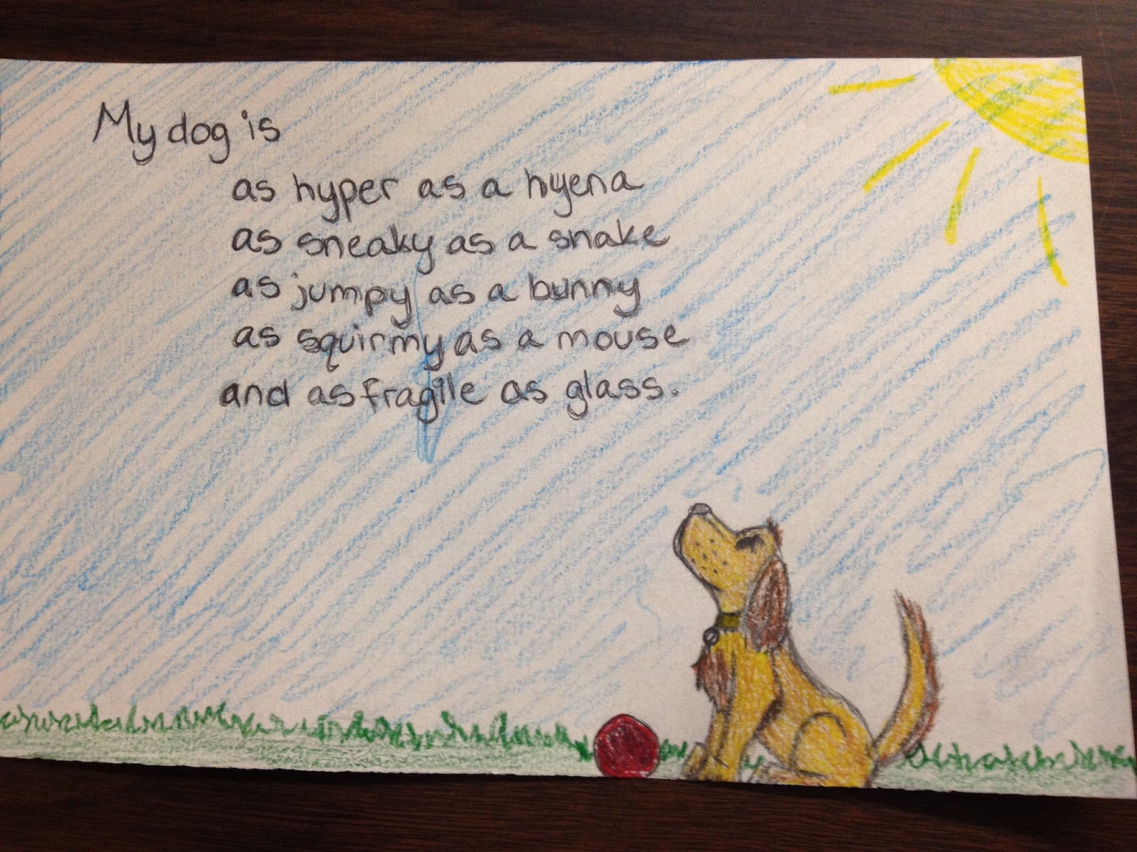 How to write a animal in me poem picture