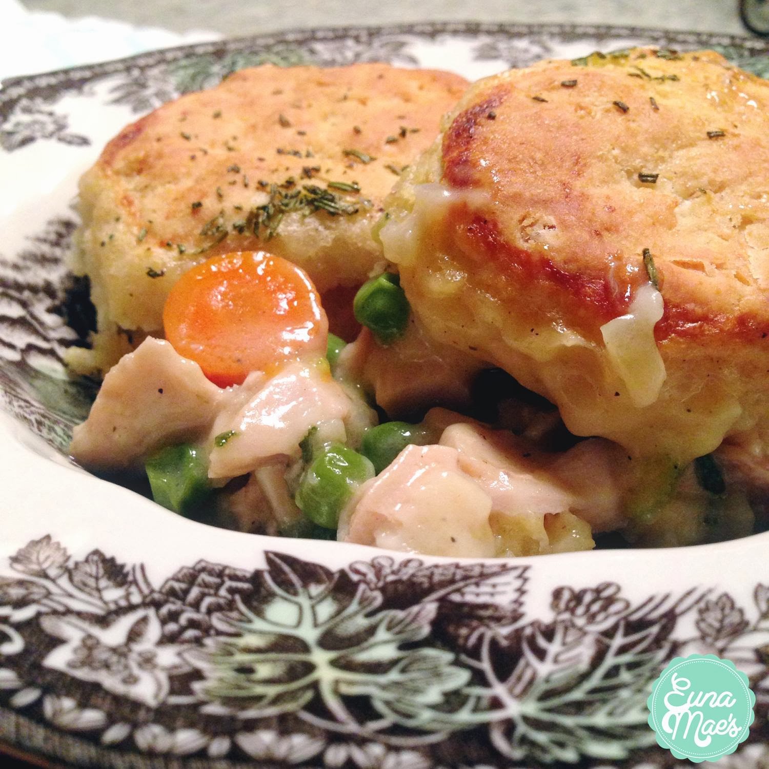Euna Mae's Turkey Pot Pie with Rosemary Biscuit Topping