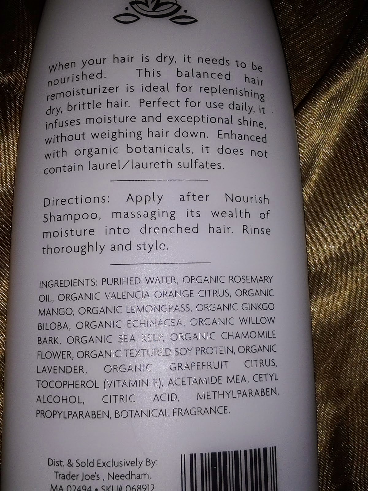 The Mane Objective Kinda Not a Big Deal The Trader Joe's Nourish Spa