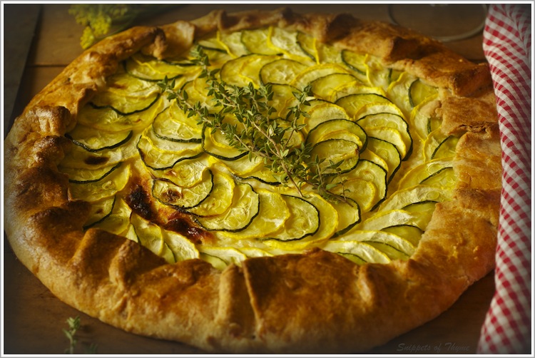 Thyme Rustic Vegetable Galette with Creamy Ricotta Cheese Filling
