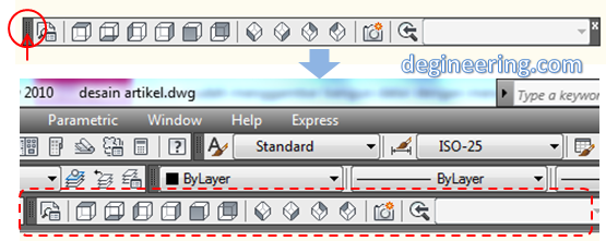 Gambar 04. Meletakkan menu view Gambar 04. Meletakkan menu view