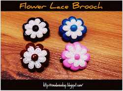 FLOWER BROOCH CLAY AND HANDSET STRING CLAY