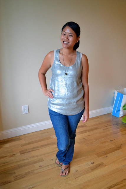 miami fashion blogger angeline evans the new professional banana republic monogram tank express jeans