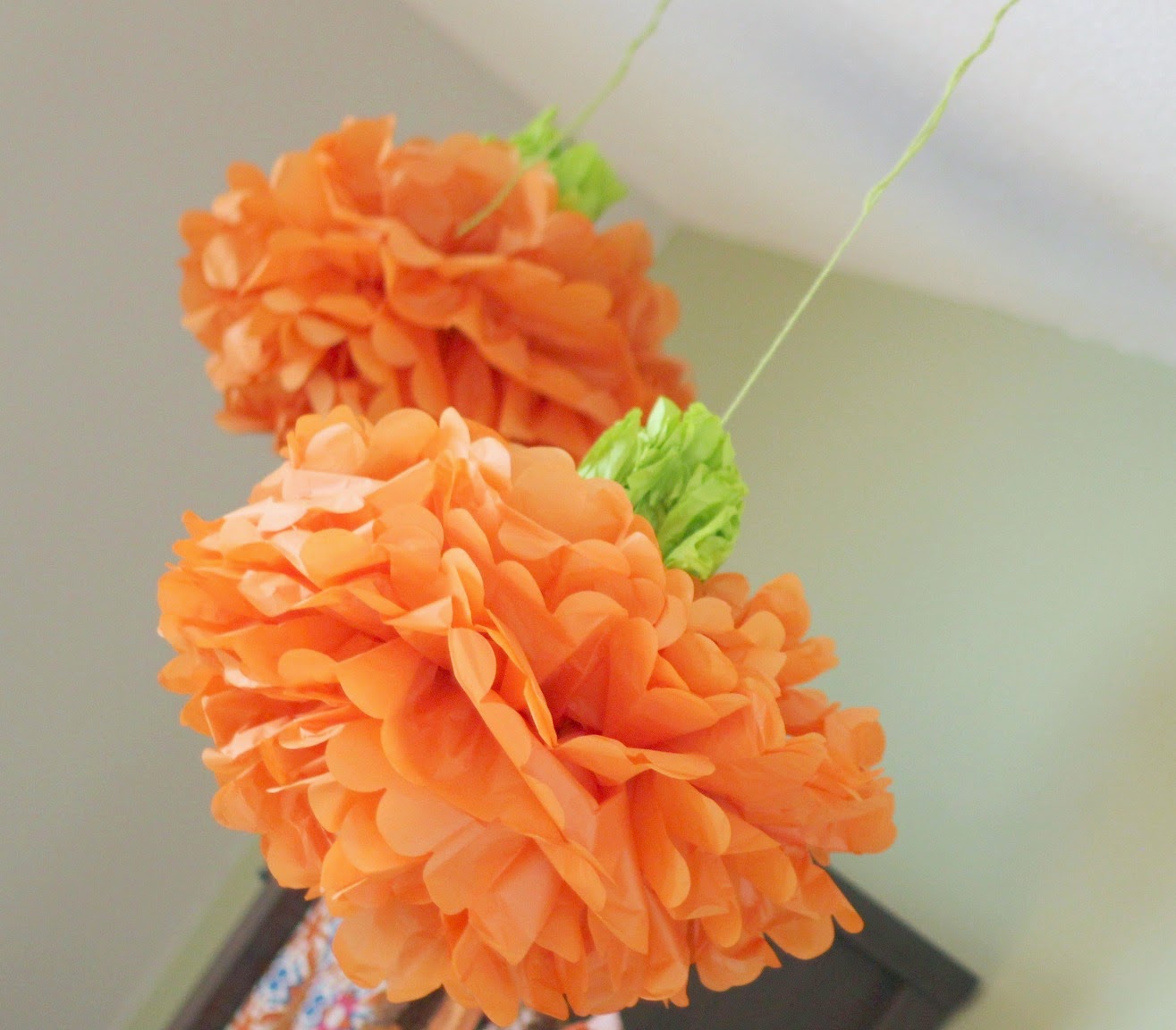 Fireflies and Jellybeans Tissue Paper Pumpkins {Tutorial}