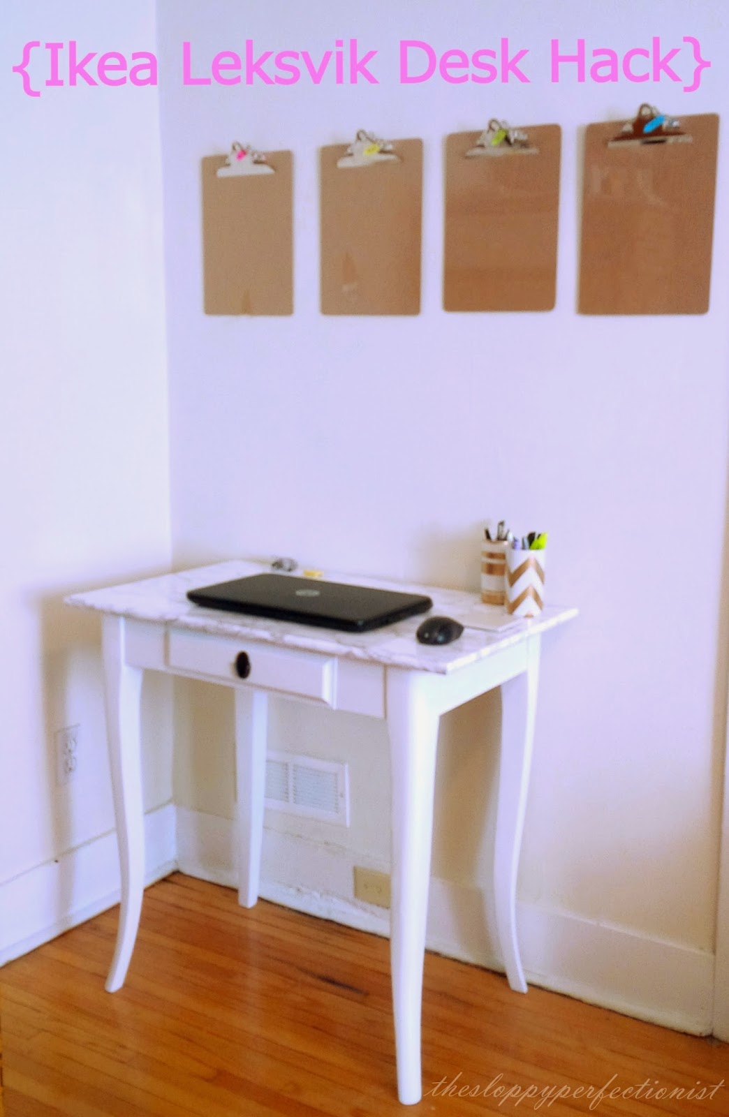 The Sloppy Perfectionist Ikea Leksvik Desk Hack Marble
