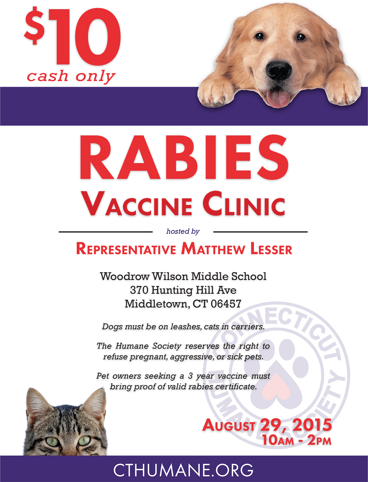 middletowneye rabies vaccine clinic saturday pet vaccination day flyer