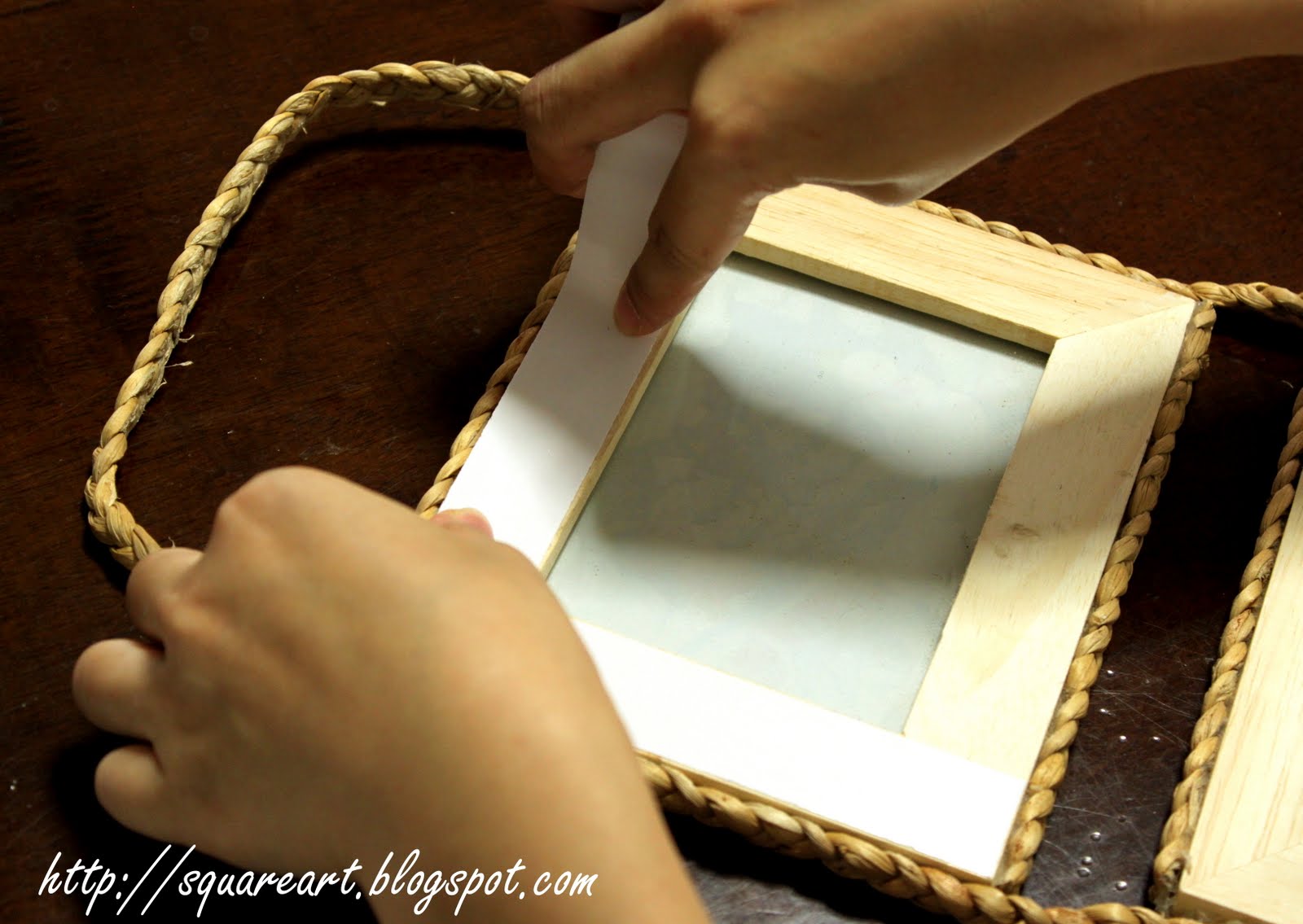 Square Art Tutorial How to decorate a wooden frame with mosaic tiles