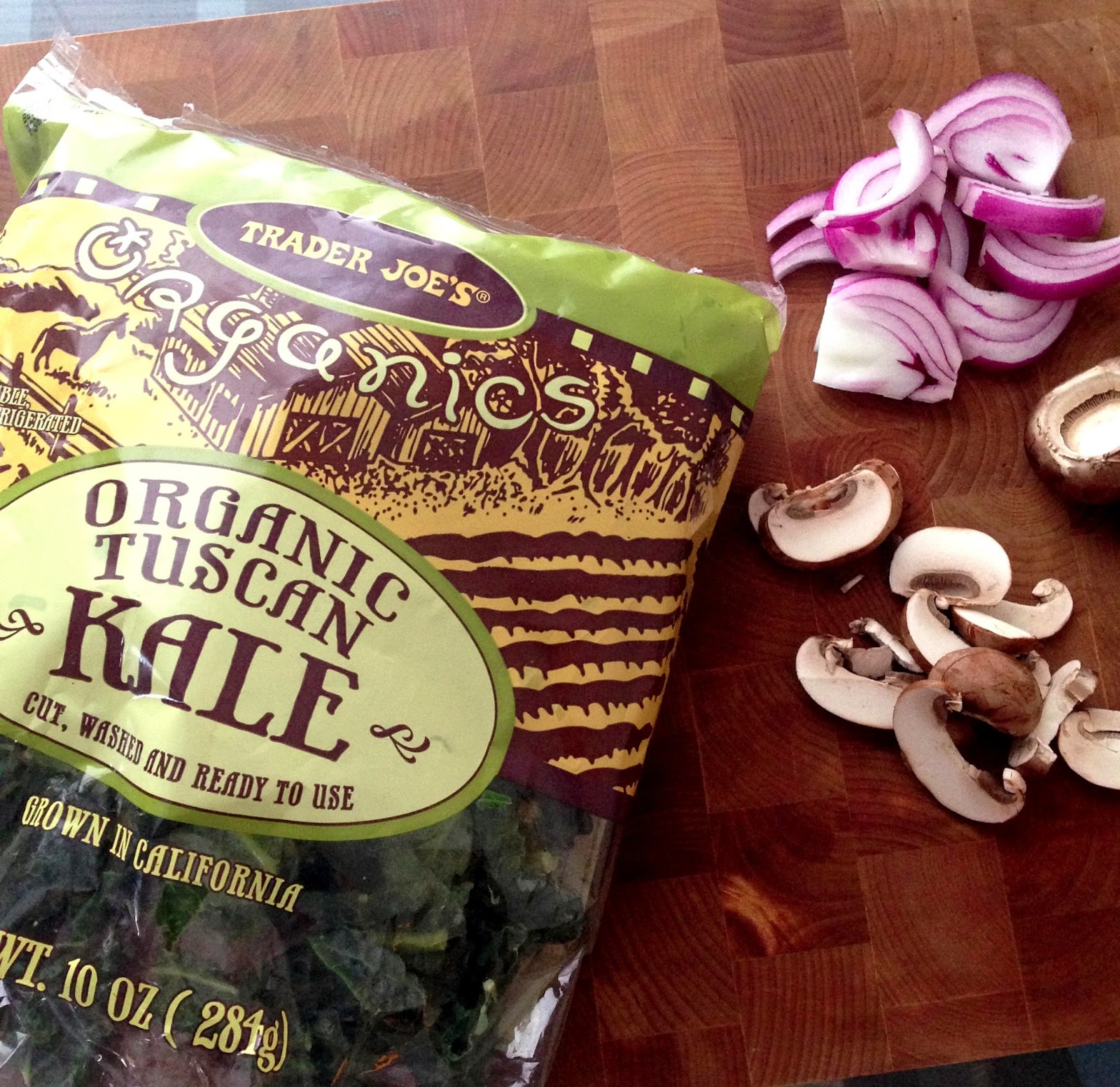 honestly delicious Garlicky Tuscan Kale with Caramelized Onions and Mushrooms