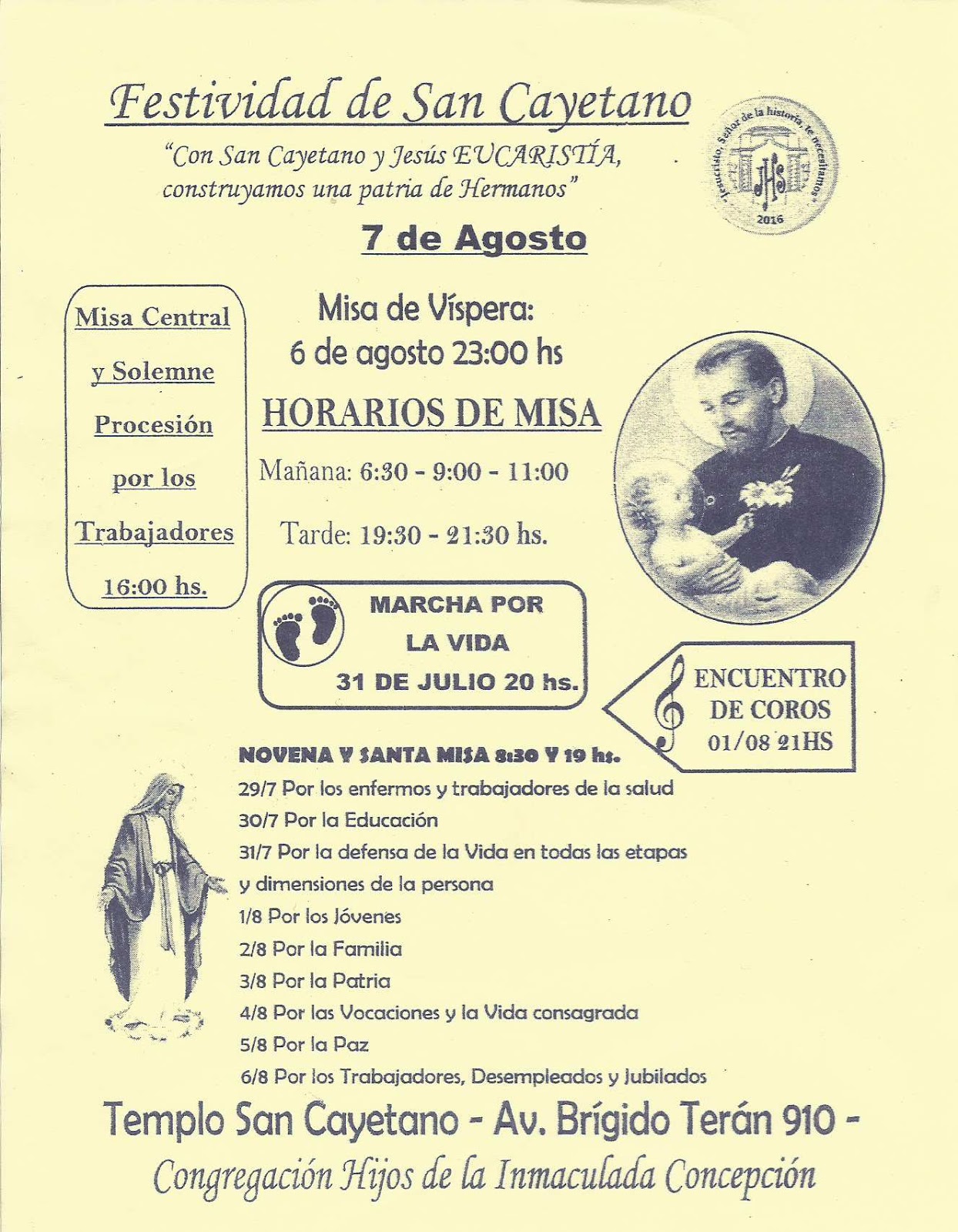 COLEGIO SAN CAYETANO FIESTA DE SAN CAYETANO 2015