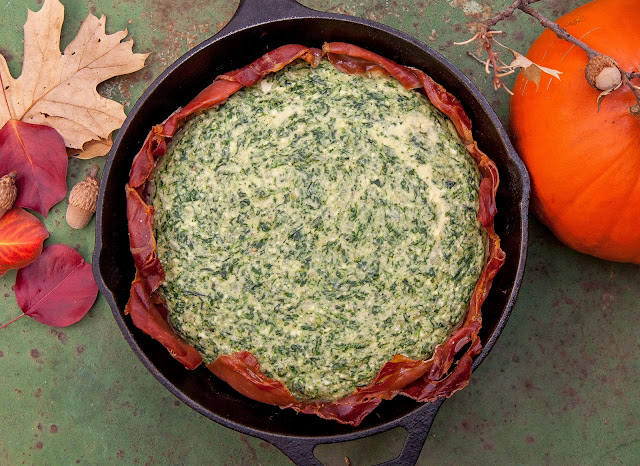pass the prosciutto - parma ham and spinach quiche, gluten free!