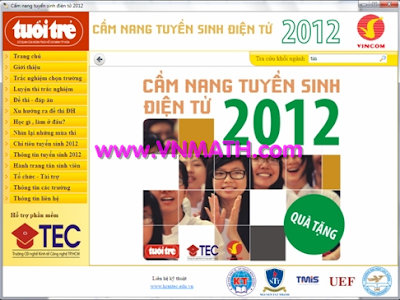 Download CD Cẩm Nang Tuyển Sinh Đại học năm 2012