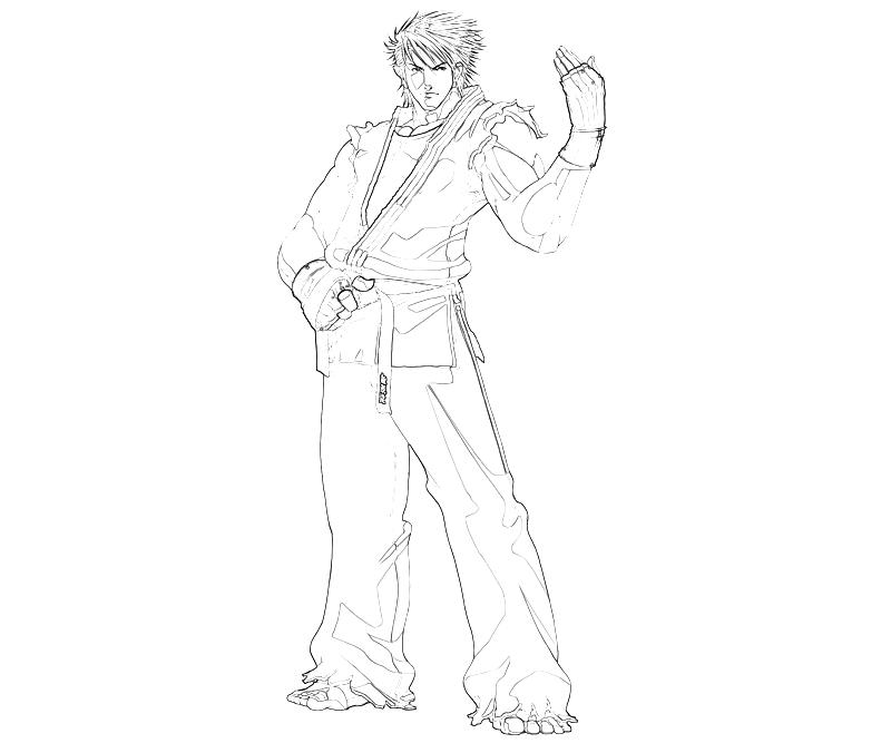 Printable King of Fighters Ryo Sakazaki Handsome Coloring Pages printable-king-of-fighters-ryo-sakazaki-handsome-coloring-pages