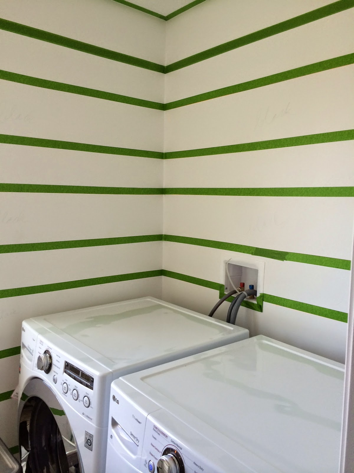 Housewife 2 Hostess Horizontal Stripe Laundry Room Makeover