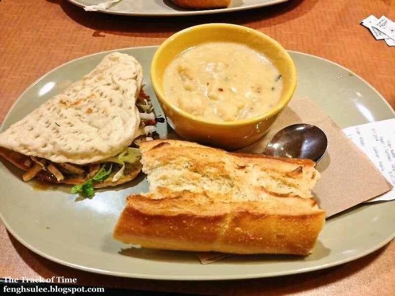 Panera Bread Flatbread Sandwich Thai Chicken The Track of Time